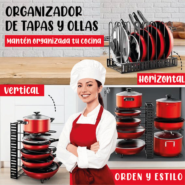 ORGANIZADOR DE TAPAS Y OLLAS